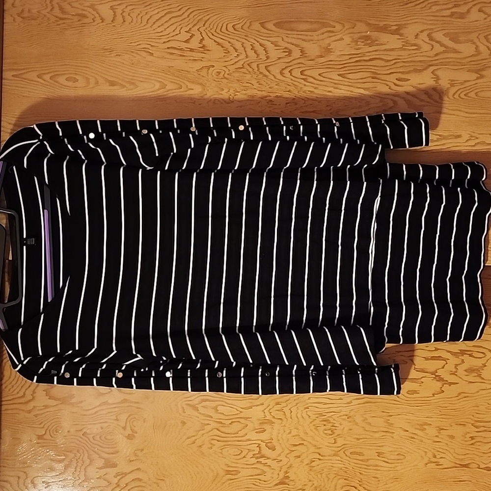 White House Black Market Black and White Striped Dress- S
